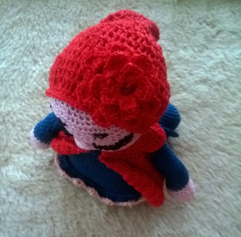 Amigurumi 20cm es, új horgolt baba eladó. - 2