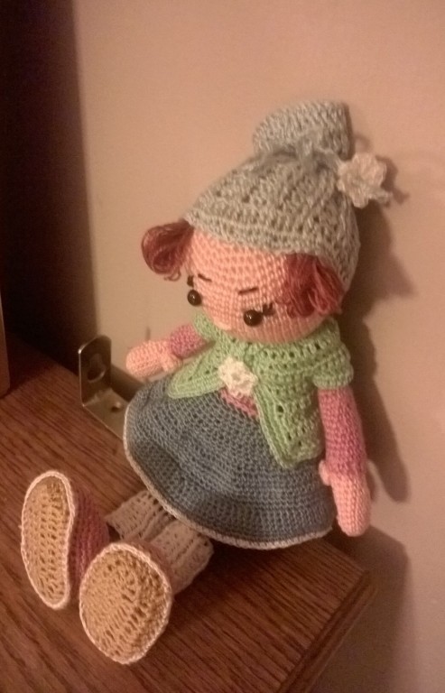 Horgolt amigurumi 22 cm es baba. - 2