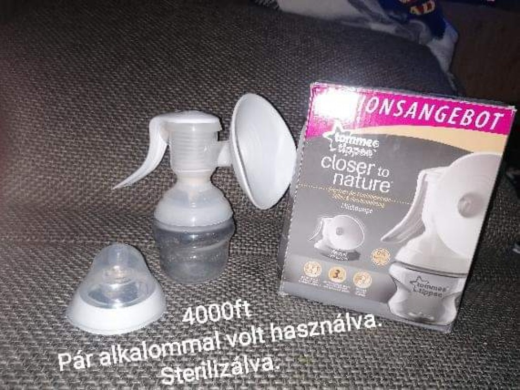 Tommee tippee mellszívó.
Pár alkalommal volt használva.
Sterilizálva lett.
 - 0